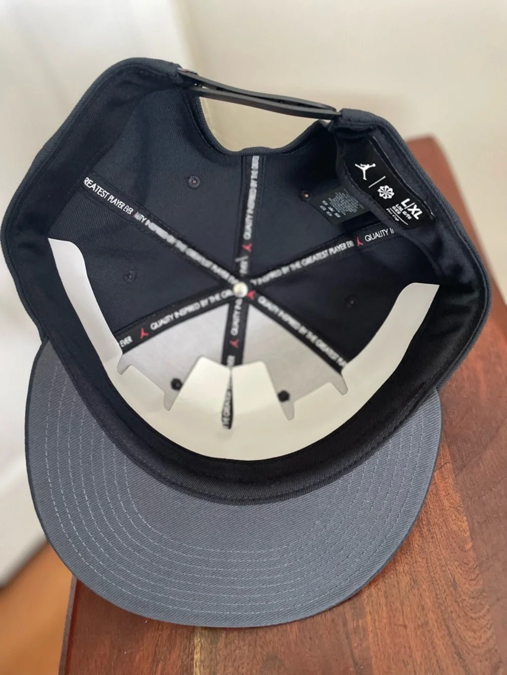 Jordan Pro Cap Snapback Adjustable Hat Cap Size L/XL Black White FV5296-010